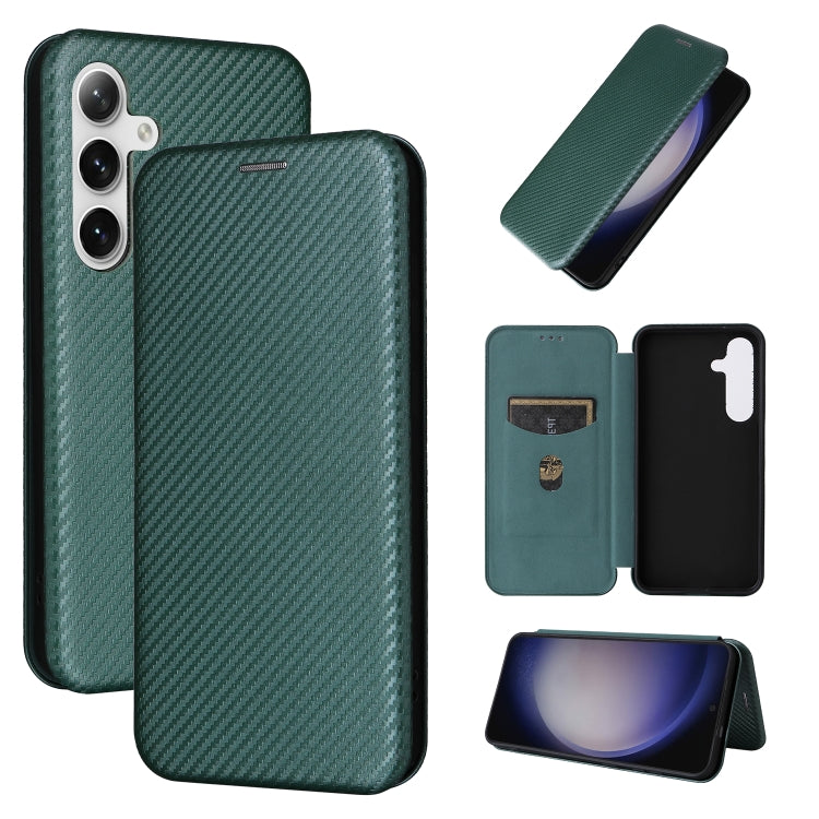 Carbon Fiber Texture Flip Leather Phone Case, For Samsung Galaxy A55 5G, For Samsung Galaxy S24+ 5G, For Samsung Galaxy A05, For Samsung Galaxy M54 5G