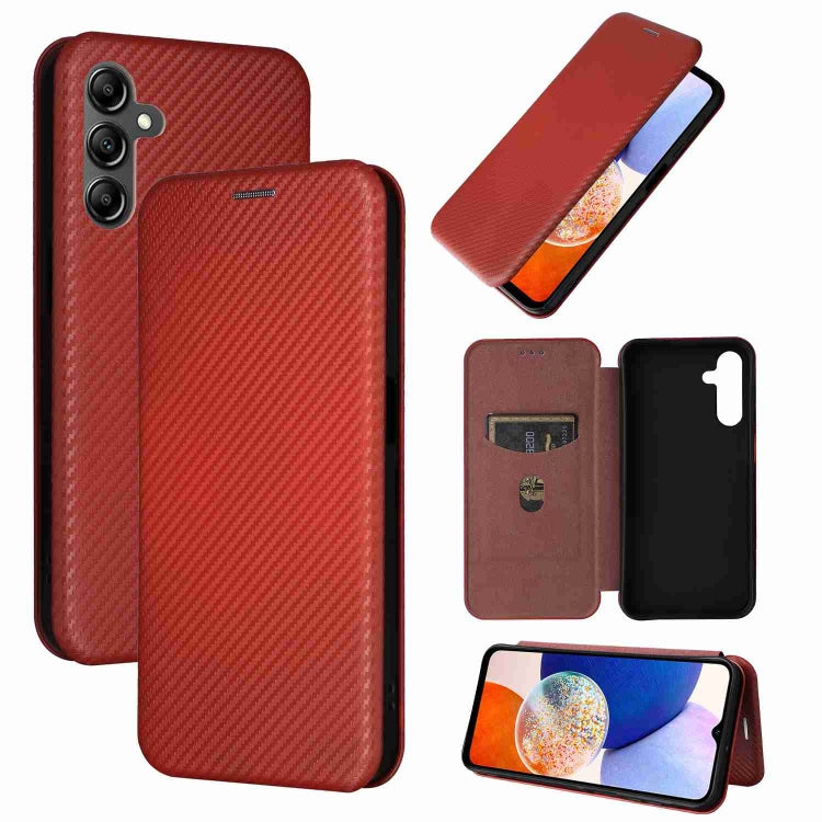 Carbon Fiber Texture Flip Leather Phone Case, For Samsung Galaxy A15