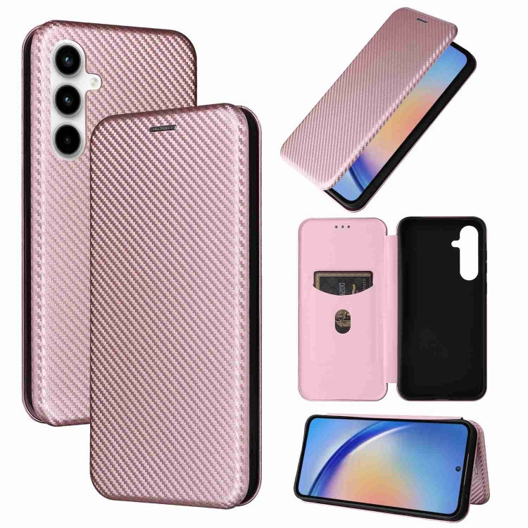 Carbon Fiber Texture Flip Leather Phone Case, For Samsung Galaxy S24 5G, For Samsung Galaxy A05s, For Samsung Galaxy A35 5G, For Samsung Galaxy S24 Ultra 5G