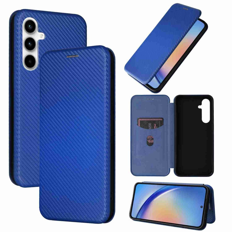 Carbon Fiber Texture Flip Leather Phone Case, For Samsung Galaxy S24 5G, For Samsung Galaxy A05s, For Samsung Galaxy A35 5G, For Samsung Galaxy S24 Ultra 5G