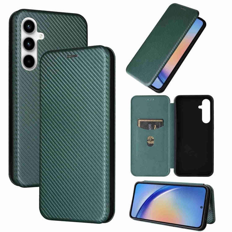 Carbon Fiber Texture Flip Leather Phone Case, For Samsung Galaxy S24 5G, For Samsung Galaxy A05s, For Samsung Galaxy A35 5G, For Samsung Galaxy S24 Ultra 5G
