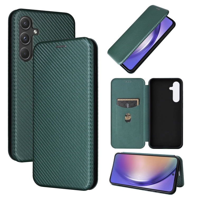 Carbon Fiber Texture Flip Leather Phone Case, For Samsung Galaxy A55 5G, For Samsung Galaxy S24+ 5G, For Samsung Galaxy A05, For Samsung Galaxy M54 5G