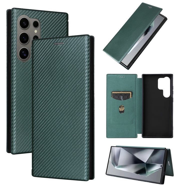 Carbon Fiber Texture Flip Leather Phone Case, For Samsung Galaxy A35 5G, For Samsung Galaxy S24 5G, For Samsung Galaxy A05s, For Samsung Galaxy S24 Ultra 5G