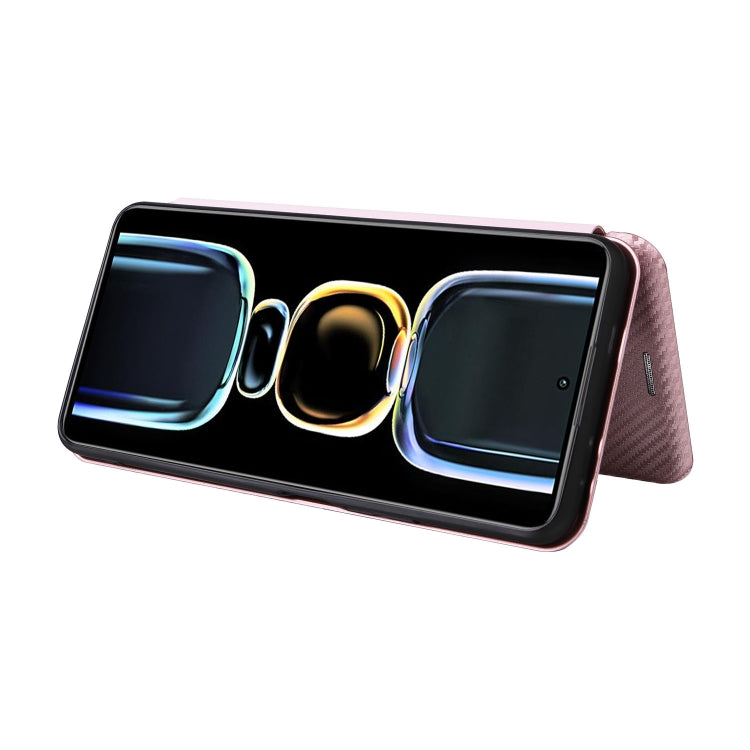 Carbon Fiber Texture Flip Leather Phone Case