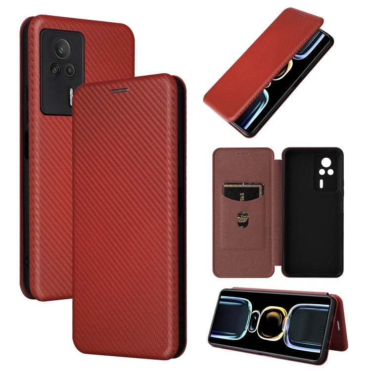 Carbon Fiber Texture Flip Leather Phone Case