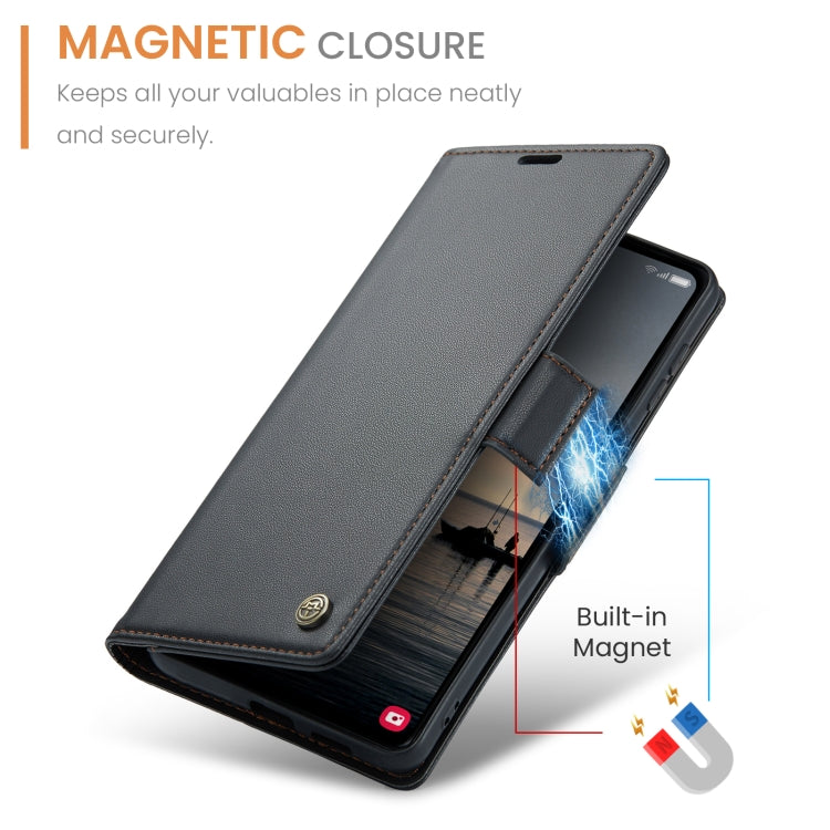 CaseMe 023 Butterfly Buckle Litchi Texture RFID Anti-theft Leather Phone Case