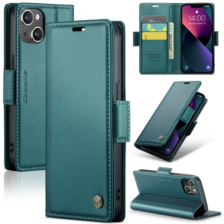 CaseMe 023 Butterfly Buckle Litchi Texture RFID Anti-theft Leather Phone Case, For iPhone 15 Pro Max, For iPhone 14, For iPhone 14 Plus, For iPhone 15 Pro
