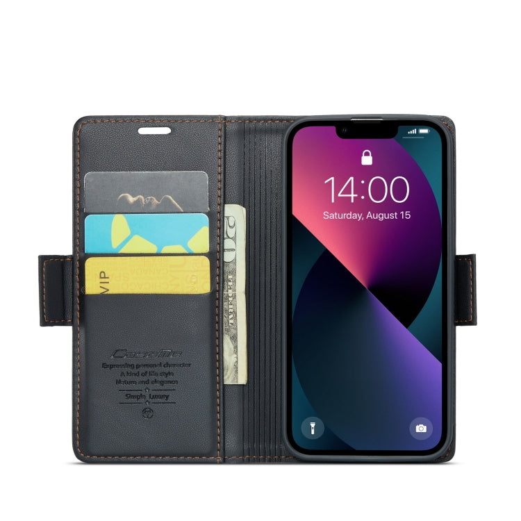 CaseMe 023 Butterfly Buckle Litchi Texture RFID Anti-theft Leather Phone Case, For iPhone 13, For iPhone 13 mini, For iPhone 13 Pro, For iPhone 13 Pro Max