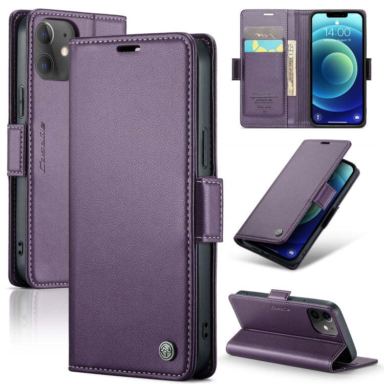 CaseMe 023 Butterfly Buckle Litchi Texture RFID Anti-theft Leather Phone Case, For iPhone 12 / 12 Pro, For iPhone 12 Pro Max, For iPhone 12 mini, For iPhone 11
