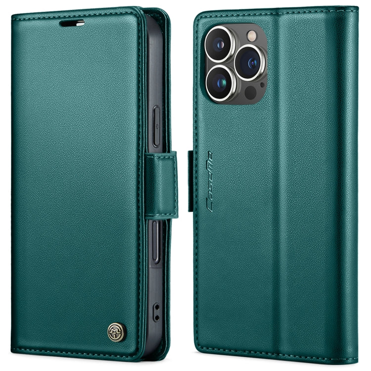 CaseMe 023 Butterfly Buckle Litchi Texture RFID Anti-theft Leather Phone Case, For iPhone 15 Pro Max, For iPhone 14, For iPhone 14 Plus, For iPhone 15 Pro