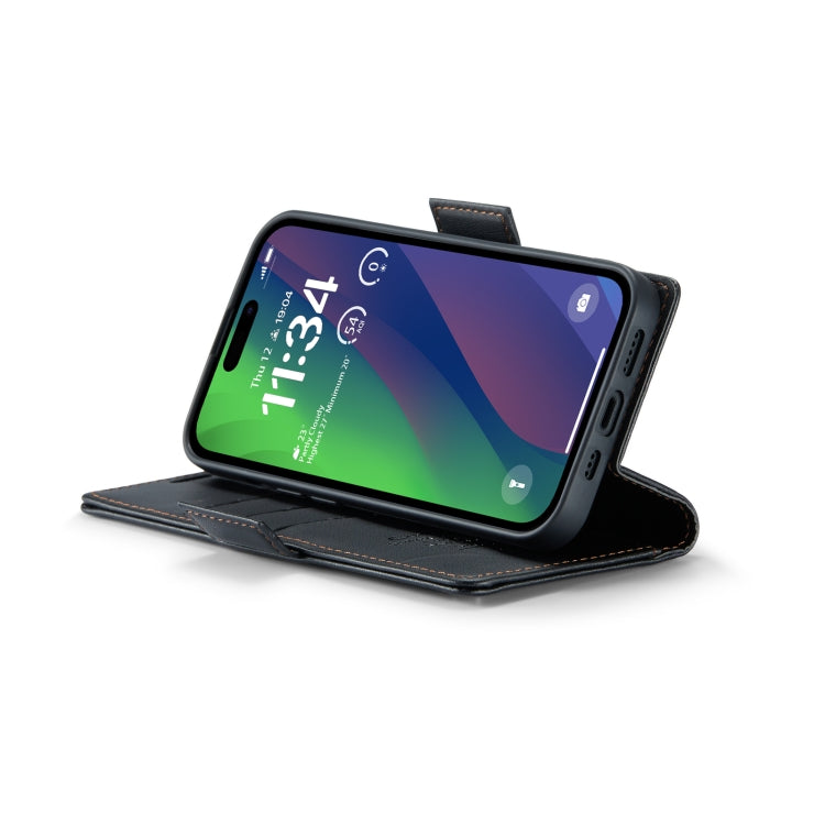 CaseMe 023 Butterfly Buckle Litchi Texture RFID Anti-theft Leather Phone Case, For iPhone 15 Plus, For iPhone 14 Pro, For iPhone 14 Pro Max, For iPhone 15