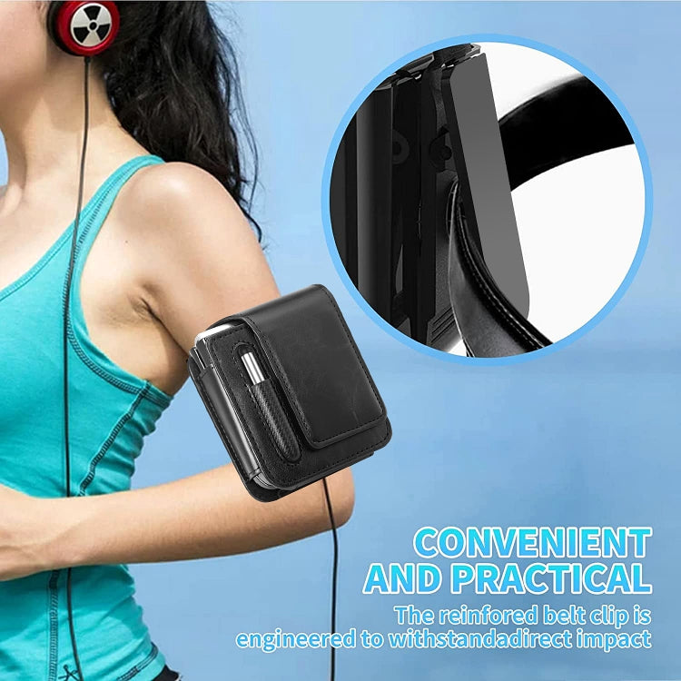 Coque antichoc en polycarbonate avec housse, série Retro Thinking, pour Samsung Galaxy Z Flip4 et Samsung Galaxy Z Fold4