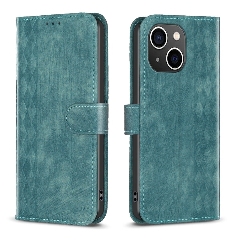 Plaid Embossed Leather Phone Case