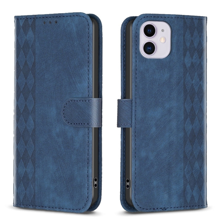 Plaid Embossed Leather Phone Case