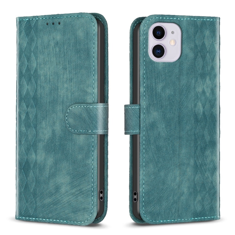 Plaid Embossed Leather Phone Case
