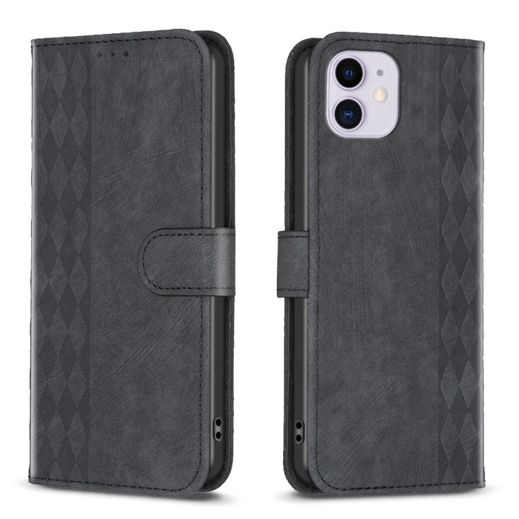 Plaid Embossed Leather Phone Case