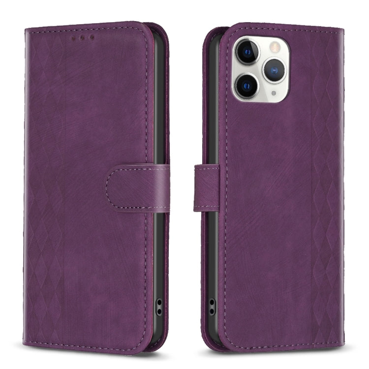 Plaid Embossed Leather Phone Case
