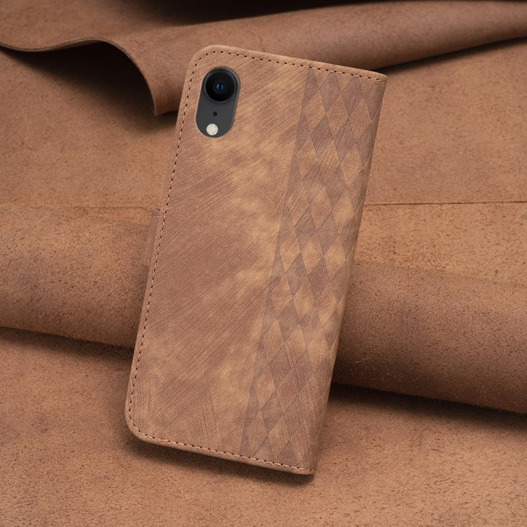 Plaid Embossed Leather Phone Case