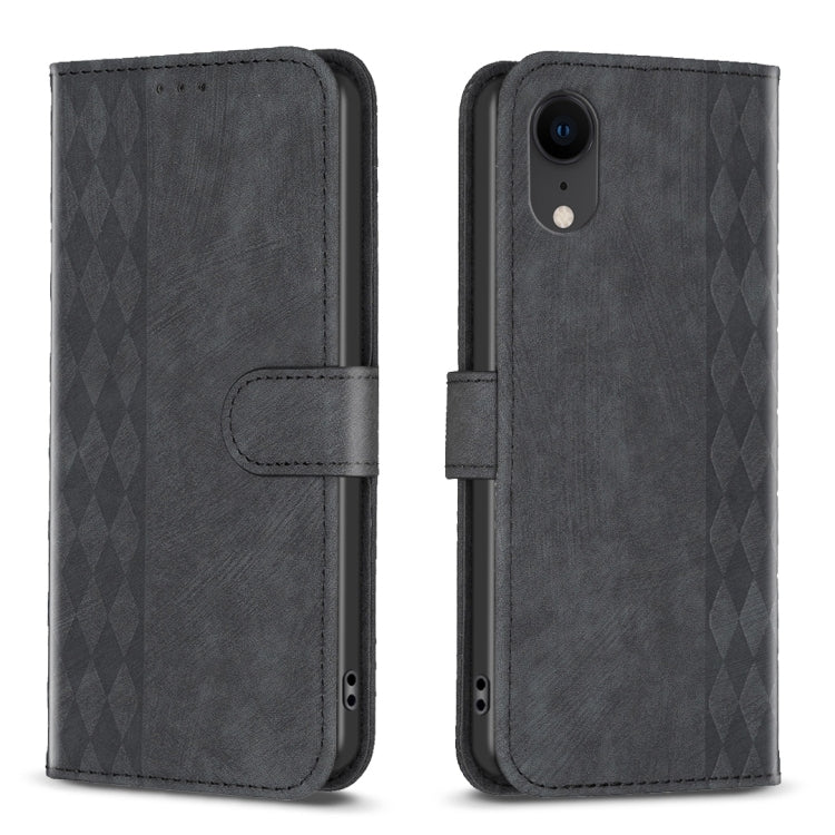 Plaid Embossed Leather Phone Case