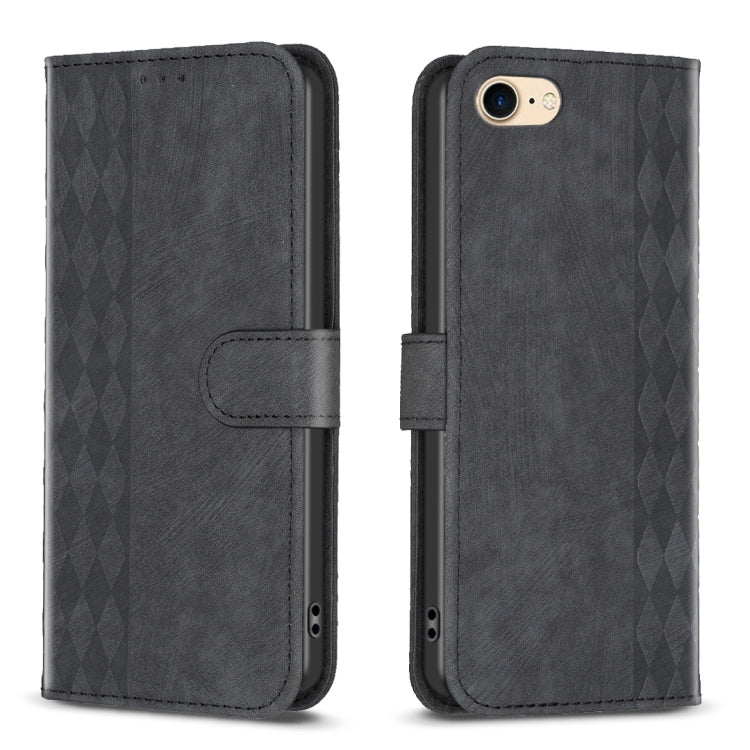Plaid Embossed Leather Phone Case