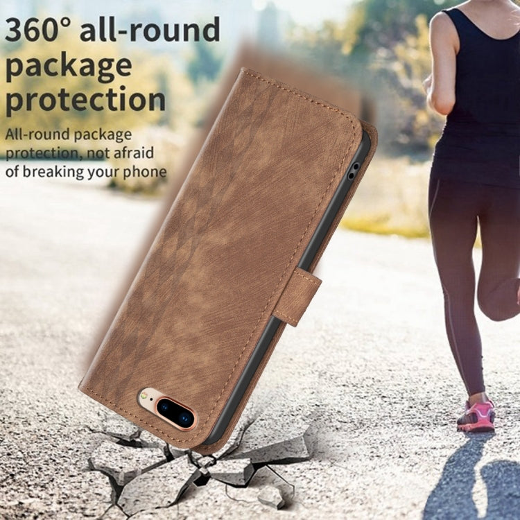 Plaid Embossed Leather Phone Case