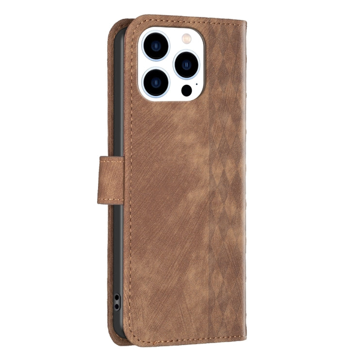 Plaid Embossed Leather Phone Case