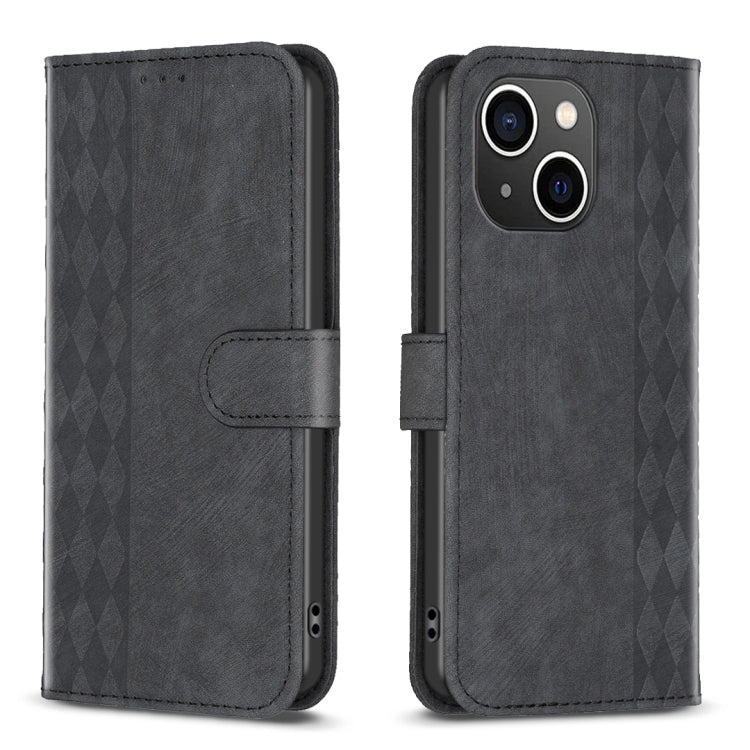 Plaid Embossed Leather Phone Case, For iPhone 15 Plus, For iPhone 11 Pro, For iPhone 11 Pro Max, For iPhone X / XS