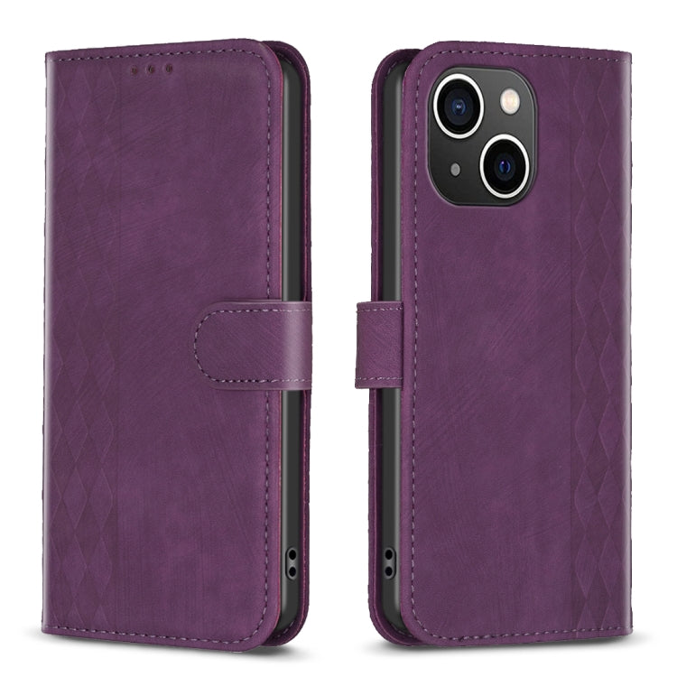 Plaid Embossed Leather Phone Case, For iPhone 15 Plus, For iPhone 11 Pro, For iPhone 11 Pro Max, For iPhone X / XS