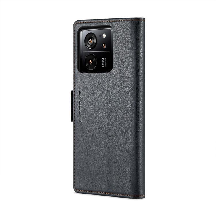 Étui en cuir antivol RFID CaseMe 023 avec boucle papillon et texture litchi pour Xiaomi Redmi Note 12 Pro+ 5G Global, Xiaomi Redmi Note 12 Pro 5G Global, Xiaomi Poco X5 Pro 5G, Xiaomi Poco X5 5G, Xiaomi Redmi Note 12 5G Global