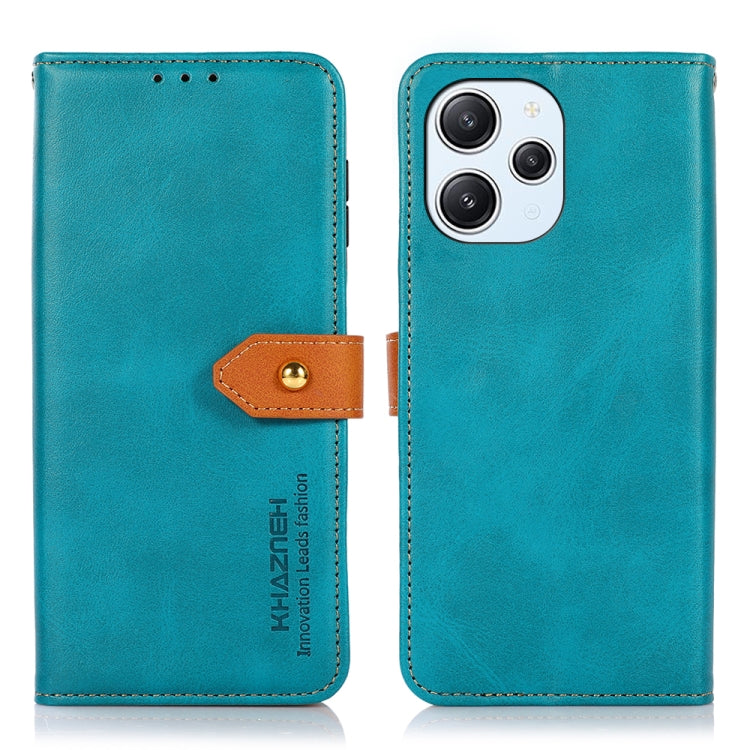 KHAZNEH Dual-color Cowhide Texture Flip Leather Phone Case, For Xiaomi Redmi Note 12S 4G, For Xiaomi Redmi 12 4G