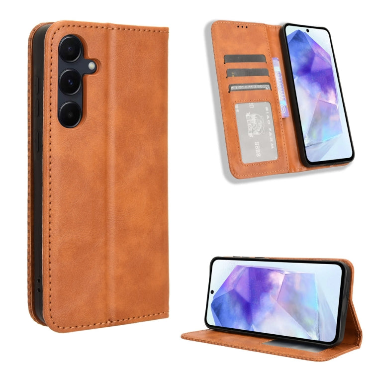 Magnetic Buckle Retro Texture Leather Phone Case
