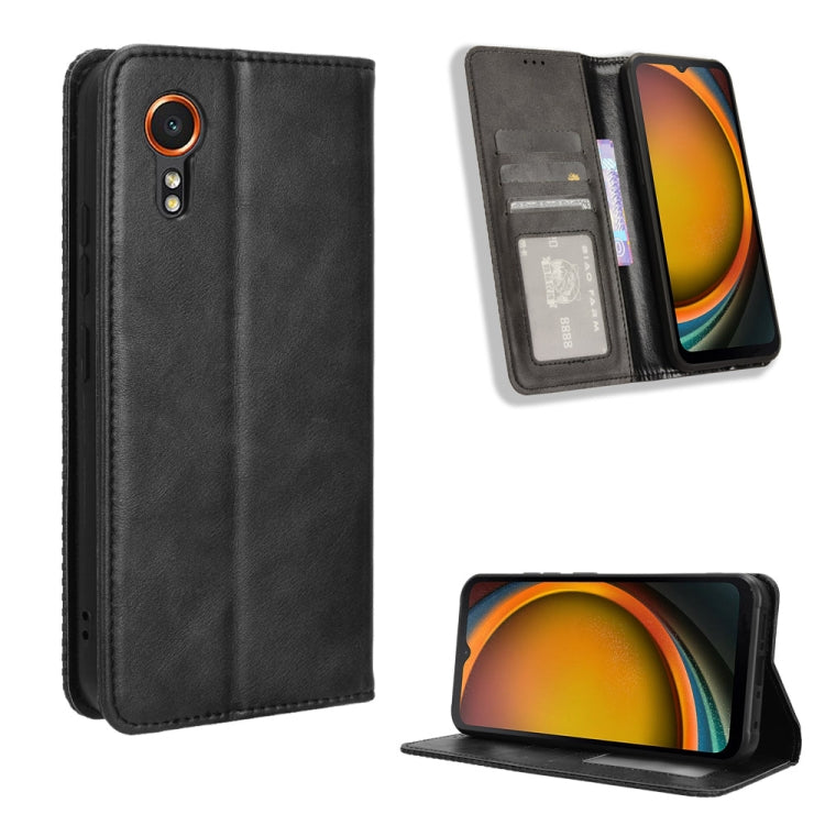Magnetic Buckle Retro Texture Leather Phone Case