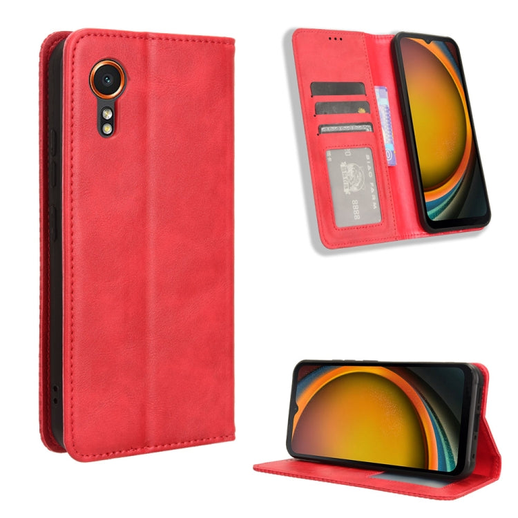 Magnetic Buckle Retro Texture Leather Phone Case