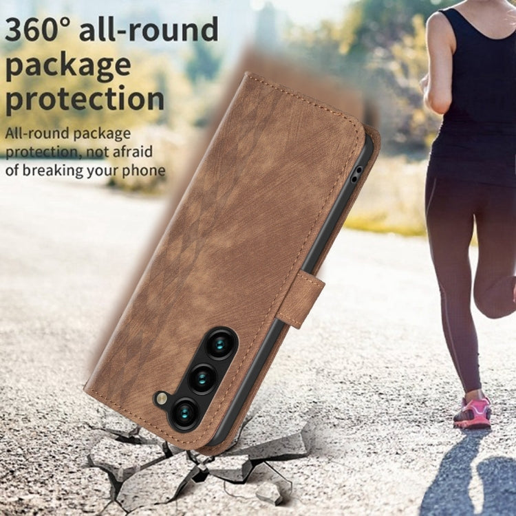 Plaid Embossed Leather Phone Case