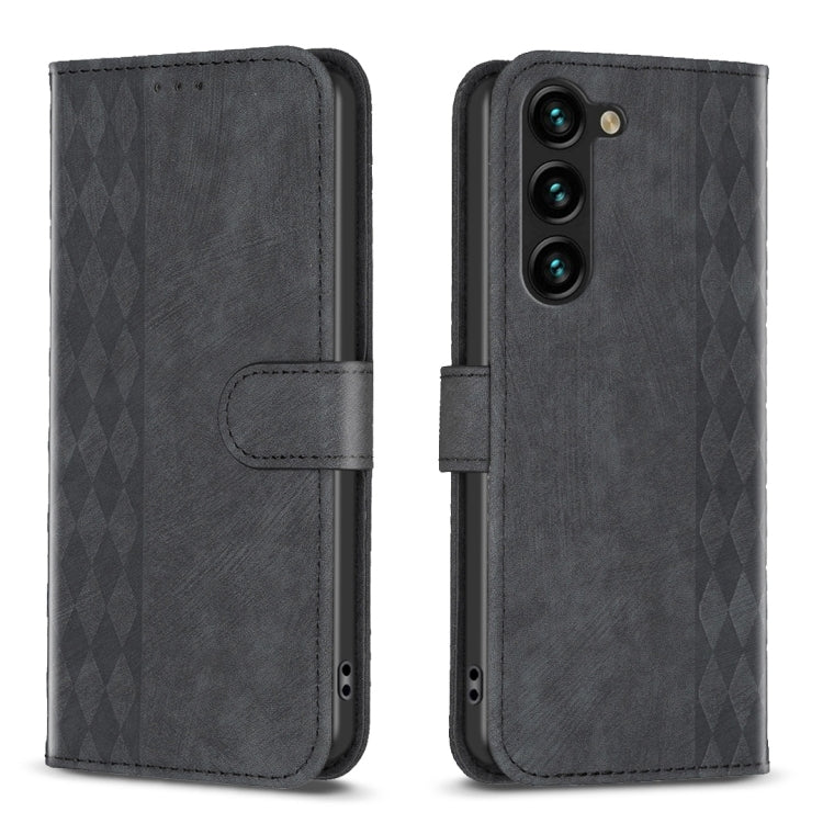 Plaid Embossed Leather Phone Case, For Samsung Galaxy S23 5G, For Samsung Galaxy A55, For Samsung Galaxy S24+ 5G, For Samsung Galaxy S23 FE 5G