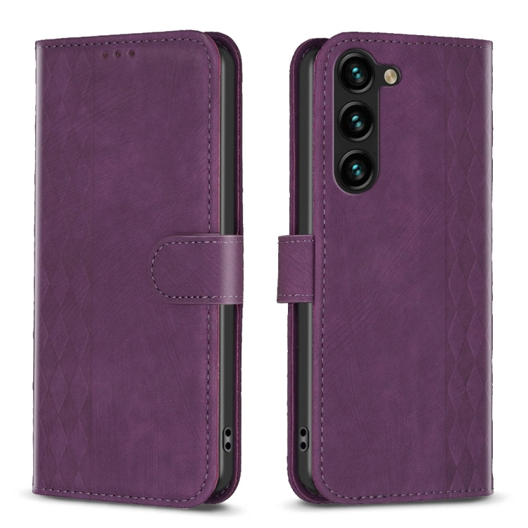 Plaid Embossed Leather Phone Case, For Samsung Galaxy S23 5G, For Samsung Galaxy A55, For Samsung Galaxy S24+ 5G, For Samsung Galaxy S23 FE 5G
