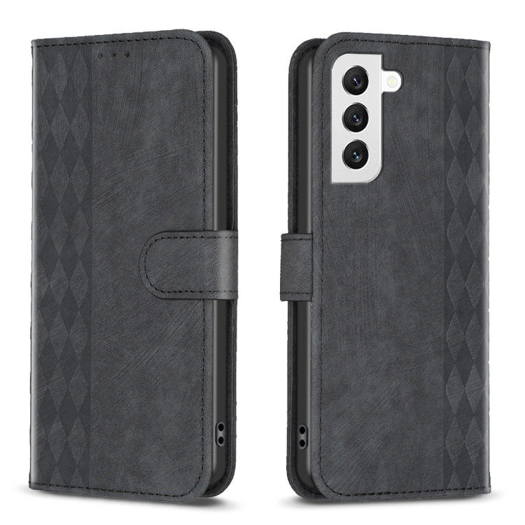 Plaid Embossed Leather Phone Case, For Samsung Galaxy S24 5G, For Samsung Galaxy S23 Ultra 5G, For Samsung Galaxy S22 5G, For Samsung Galaxy S22+ 5G