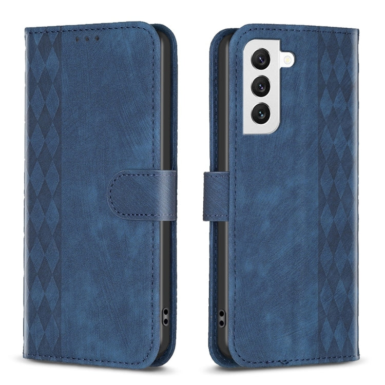 Plaid Embossed Leather Phone Case, For Samsung Galaxy S24 5G, For Samsung Galaxy S23 Ultra 5G, For Samsung Galaxy S22 5G, For Samsung Galaxy S22+ 5G