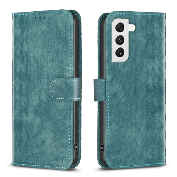 Plaid Embossed Leather Phone Case, For Samsung Galaxy S24 5G, For Samsung Galaxy S23 Ultra 5G, For Samsung Galaxy S22 5G, For Samsung Galaxy S22+ 5G
