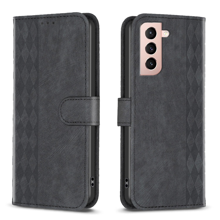 Plaid Embossed Leather Phone Case