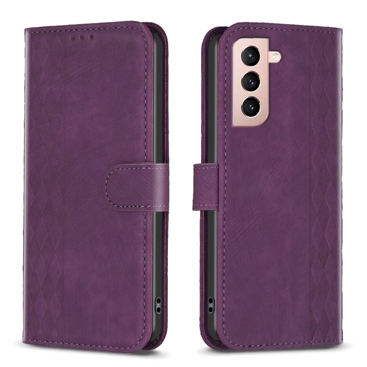 Plaid Embossed Leather Phone Case