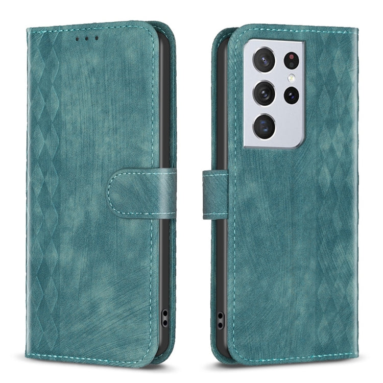 Plaid Embossed Leather Phone Case