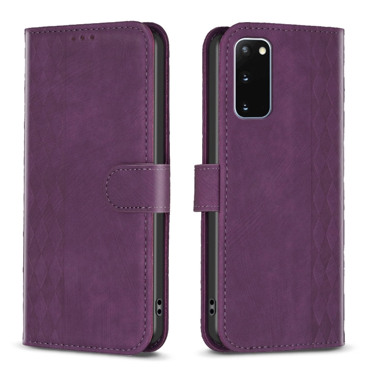 Plaid Embossed Leather Phone Case