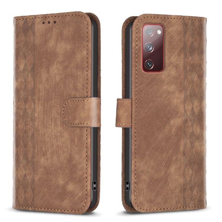 Plaid Embossed Leather Phone Case