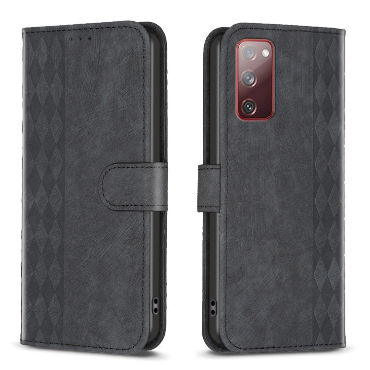 Plaid Embossed Leather Phone Case
