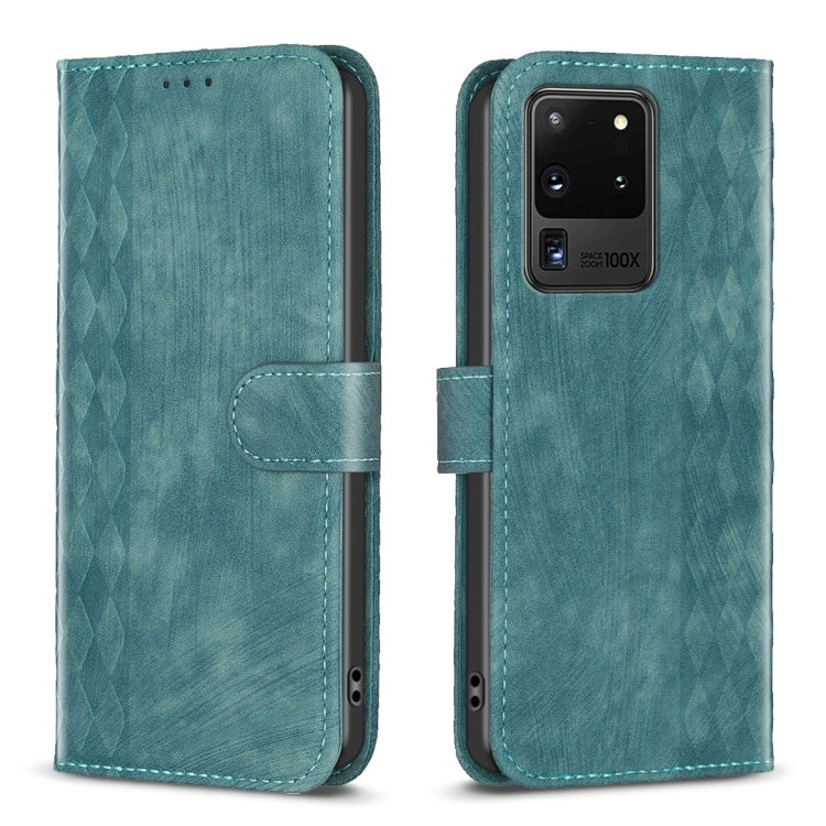 Plaid Embossed Leather Phone Case