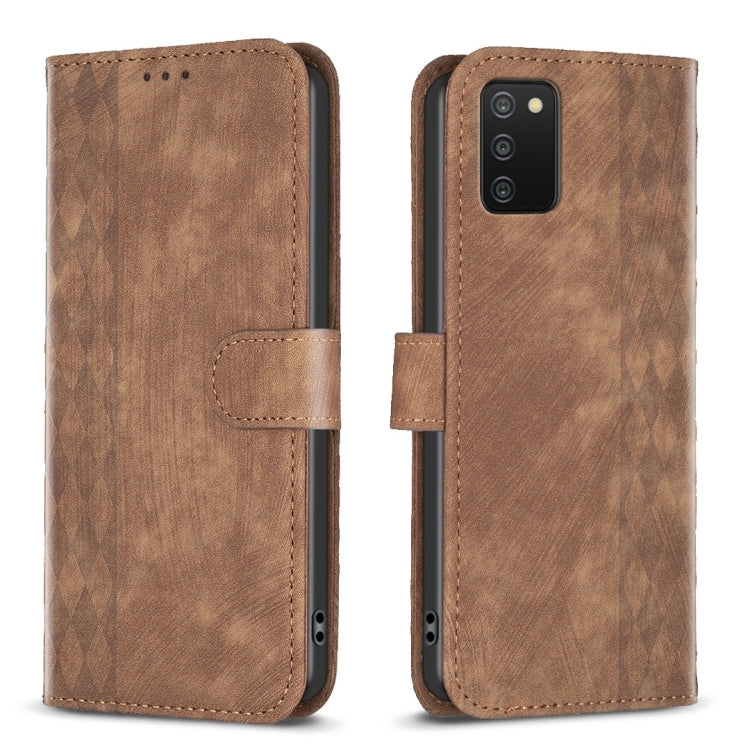 Plaid Embossed Leather Phone Case