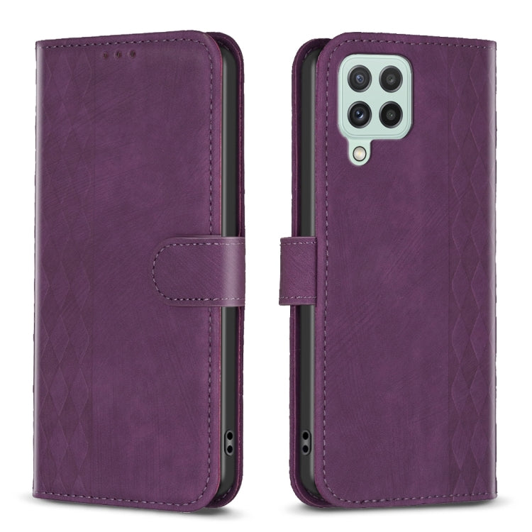Plaid Embossed Leather Phone Case