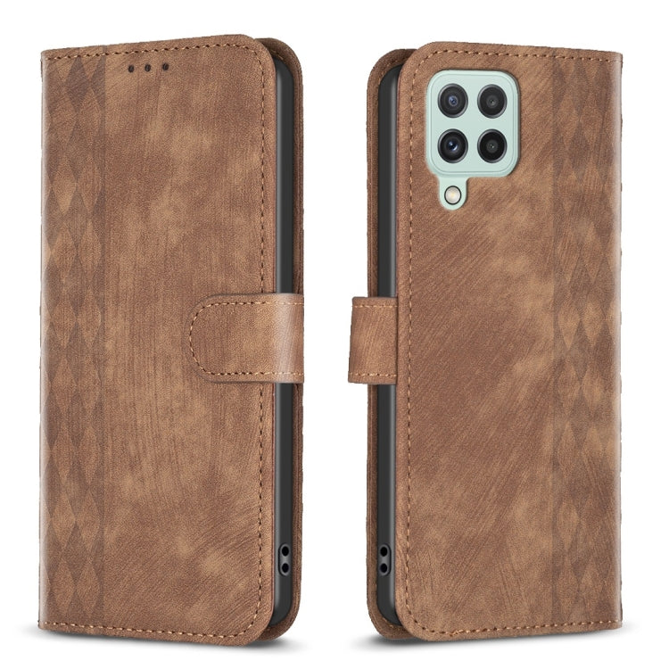 Plaid Embossed Leather Phone Case