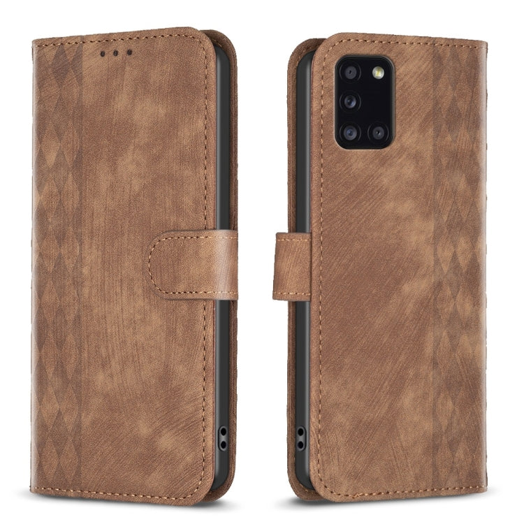 Plaid Embossed Leather Phone Case